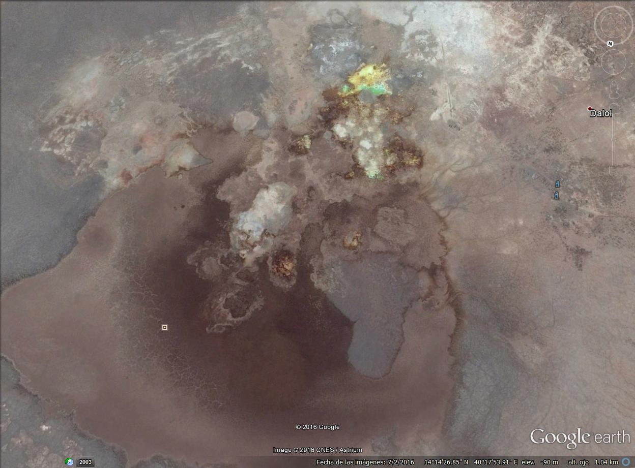 Desierto del Danakil  (Crater de Dallol) - Etiopia 0 - Concurso de Geolocalización con Google Earth