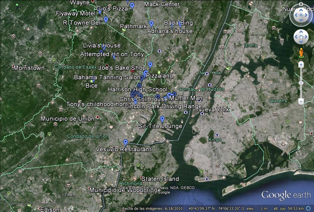 Loacalizaciones de la serie Los Soprano en NY 0 - Locales de programas de television 🗺️ Foro General de Google Earth