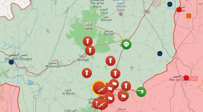 Ataque Ejercito sirio en provincia de Idlib finales de Enero 2 - Guerra Civil de Siria