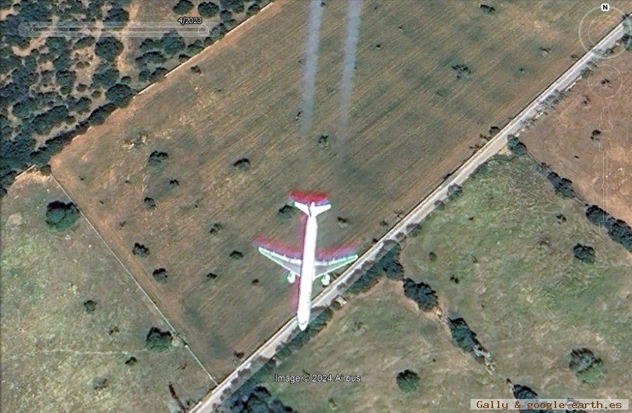 Avión Volando cerca de Santanyí, Islas Baleares, España 1 - Medio Avión Volando!!! 🗺️ Foro General de Google Earth