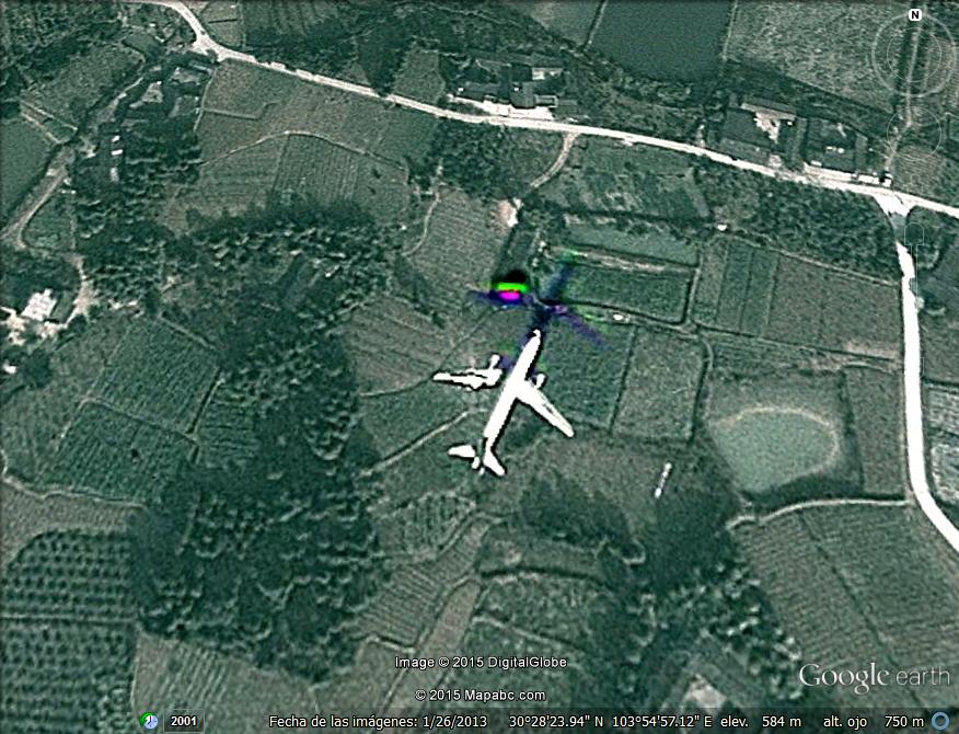 Avion aproximandose a Chengdu - China 1 - Avión Avro volando sobre la selva - Bata - Guinea E 🗺️ Foro General de Google Earth