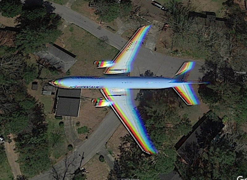 Avión de Korean Air, despegando de Atlanta, USA 1 - Drag Queen Plane - Escocia 🗺️ Foro General de Google Earth