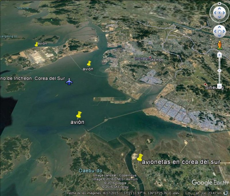 Aviones volando cerca de Incheon, Corea Del Sur 0 - Despegando del aeropuerto de Kansai, Japon 🗺️ Foro General de Google Earth