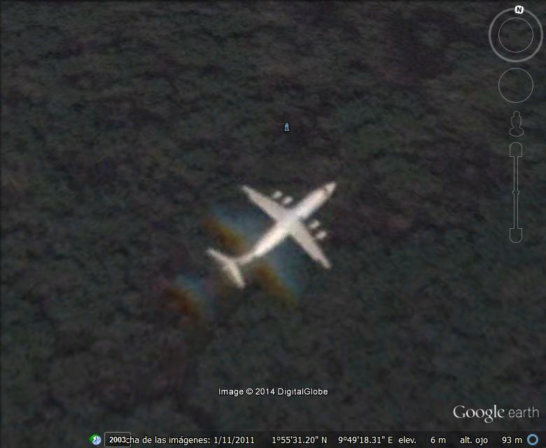 Avión Avro volando sobre la selva - Bata - Guinea E. 1 - Aterrizando en Seatle - USA 🗺️ Foro General de Google Earth