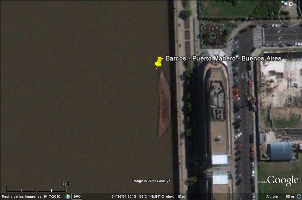 barco hundido Puerto Madero - Cementerio de barcos en Mar de la Plata 🗺️ Foro General de Google Earth