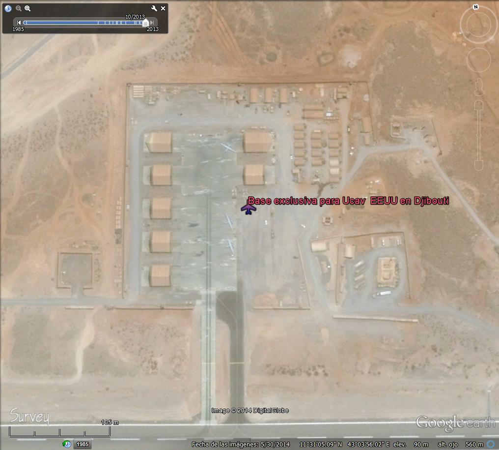 UCAV del ejército EEUU en Djibouti 0 - RQ-9 Reaper -Fort Huachuca- Drones cazados con Google Earth 🗺️ Foro Belico y Militar