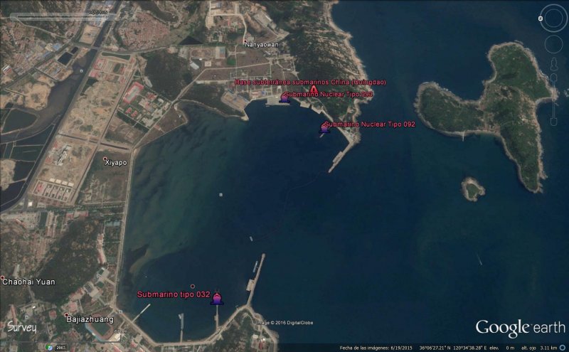 Base secreta subterránea de submarinos - Quingdao (China) 1 - Submarinos supersónicos chinos 🗺️ Foro Belico y Militar