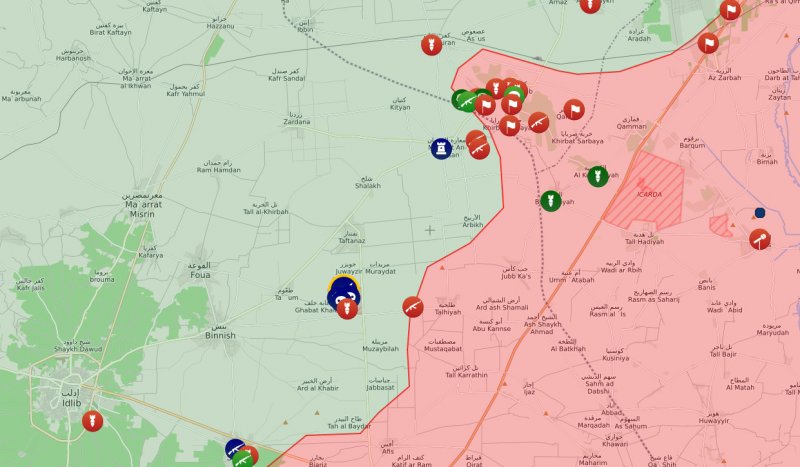 Campo de batalla de Idlib a 10-02-2020 - Guerra Civil de Siria