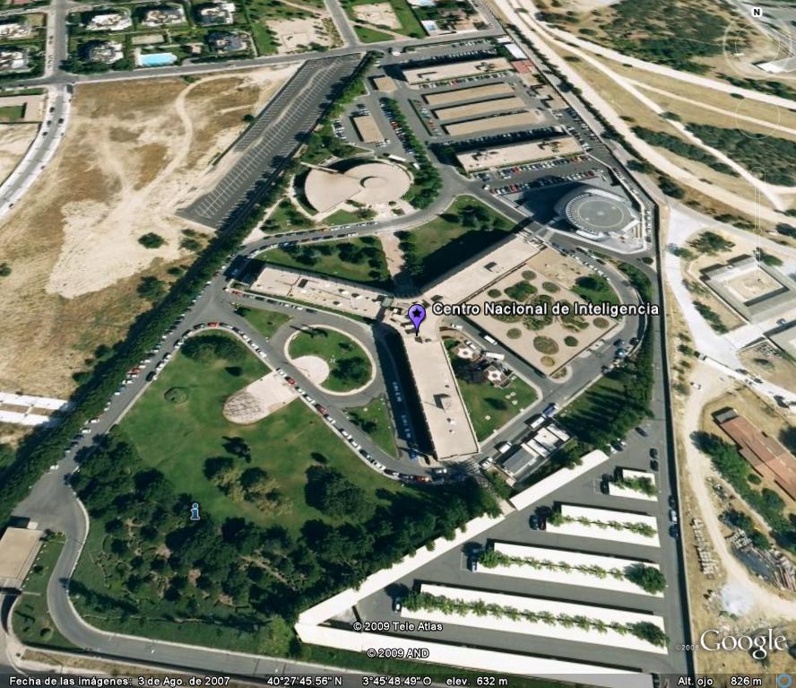 Centro Nacional de Inteligencia - Sitios Censurados de España en Google Earth