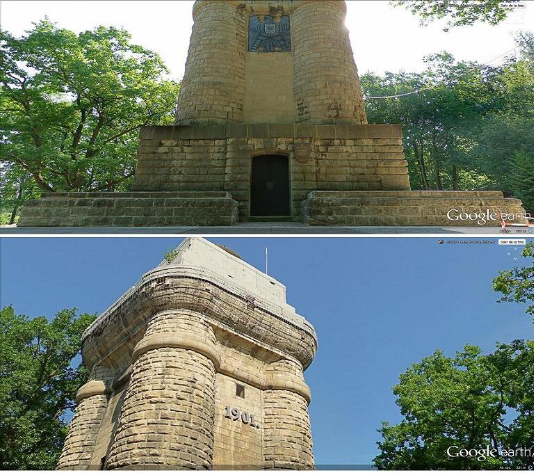 Columna  Bismarck en Erfurt Türingia Alemania 0