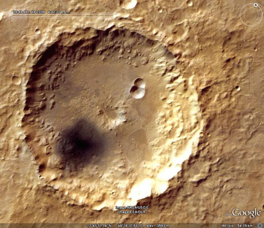 Crater en Marte