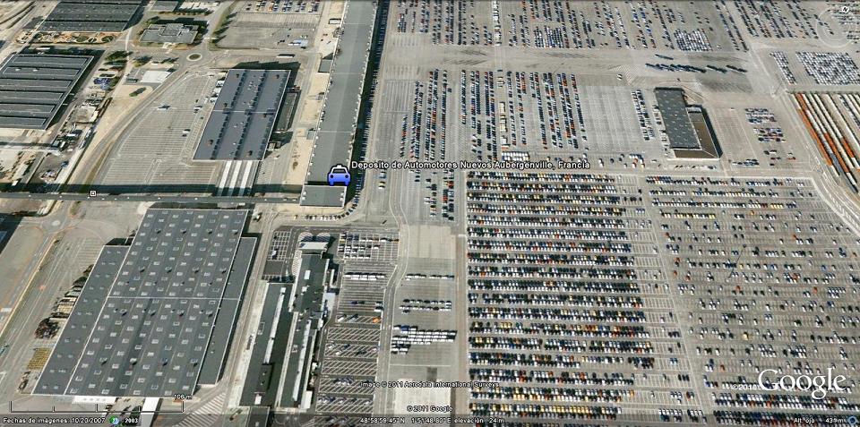 Deposito de automotores nuevos en Aubergenville, Francia 1 - Deposito de coches en Seul 🗺️ Foro General de Google Earth