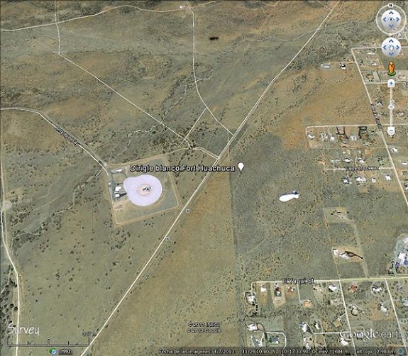 Dirigle blanco Fort Huachuca cazado con Google Earth 0 - Dirigibles espía y vigilancia (UAV)