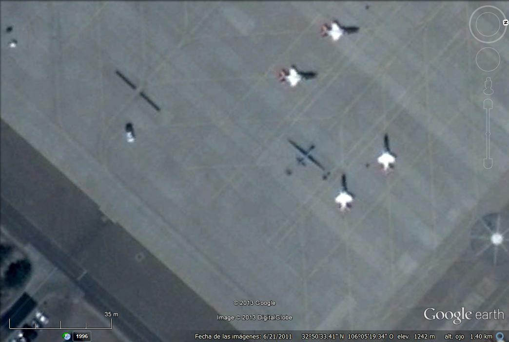 Drone - Holloman AFB 1 - UAV, Drones: Aviones no tripulados cazados con Google Earth