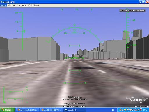 Modo Simulador de Vuelo con Google Earth