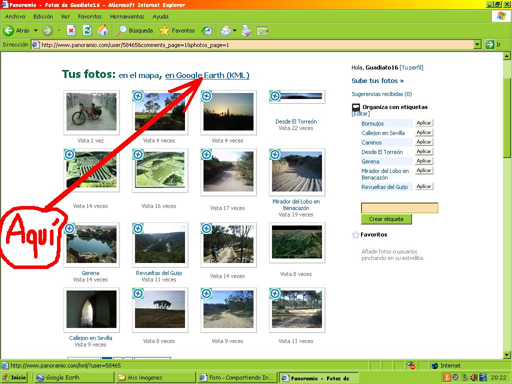 Como poner Imagenes en Google Earth o Panoramio 0