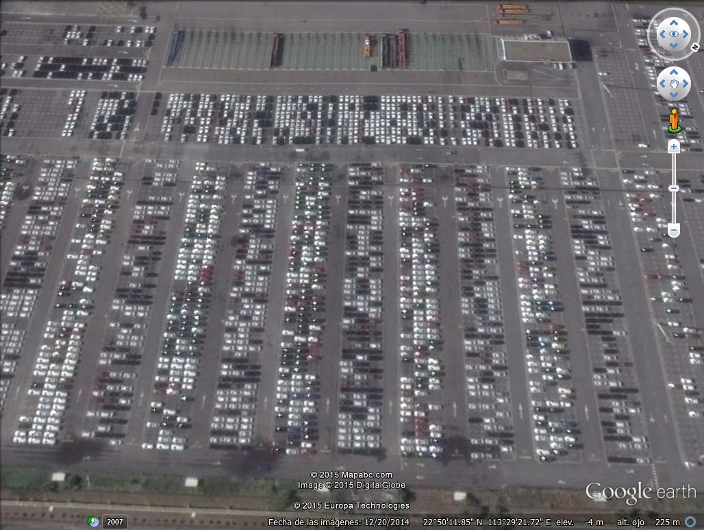 Coches en la fabrica de Toyota en Guangzhou - China 0 - Vehiculos esperando en el CPV de Veracruz 🗺️ Foro General de Google Earth