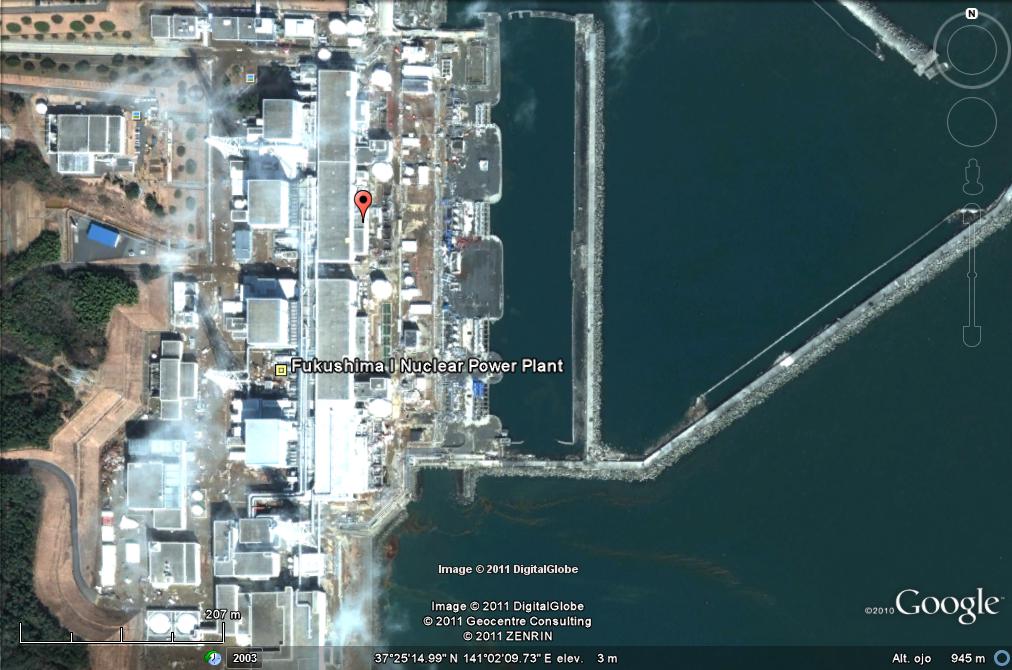 Central Nuclear de Fukusima I tras el Terremoto