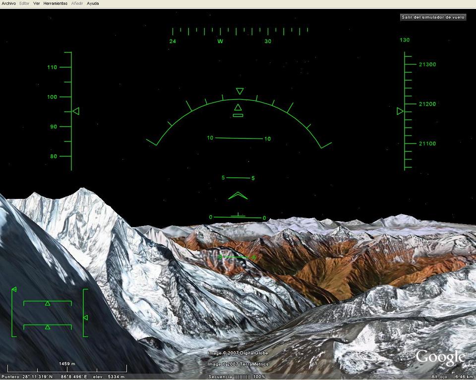 Modo Simulador de Vuelo con Google Earth 0