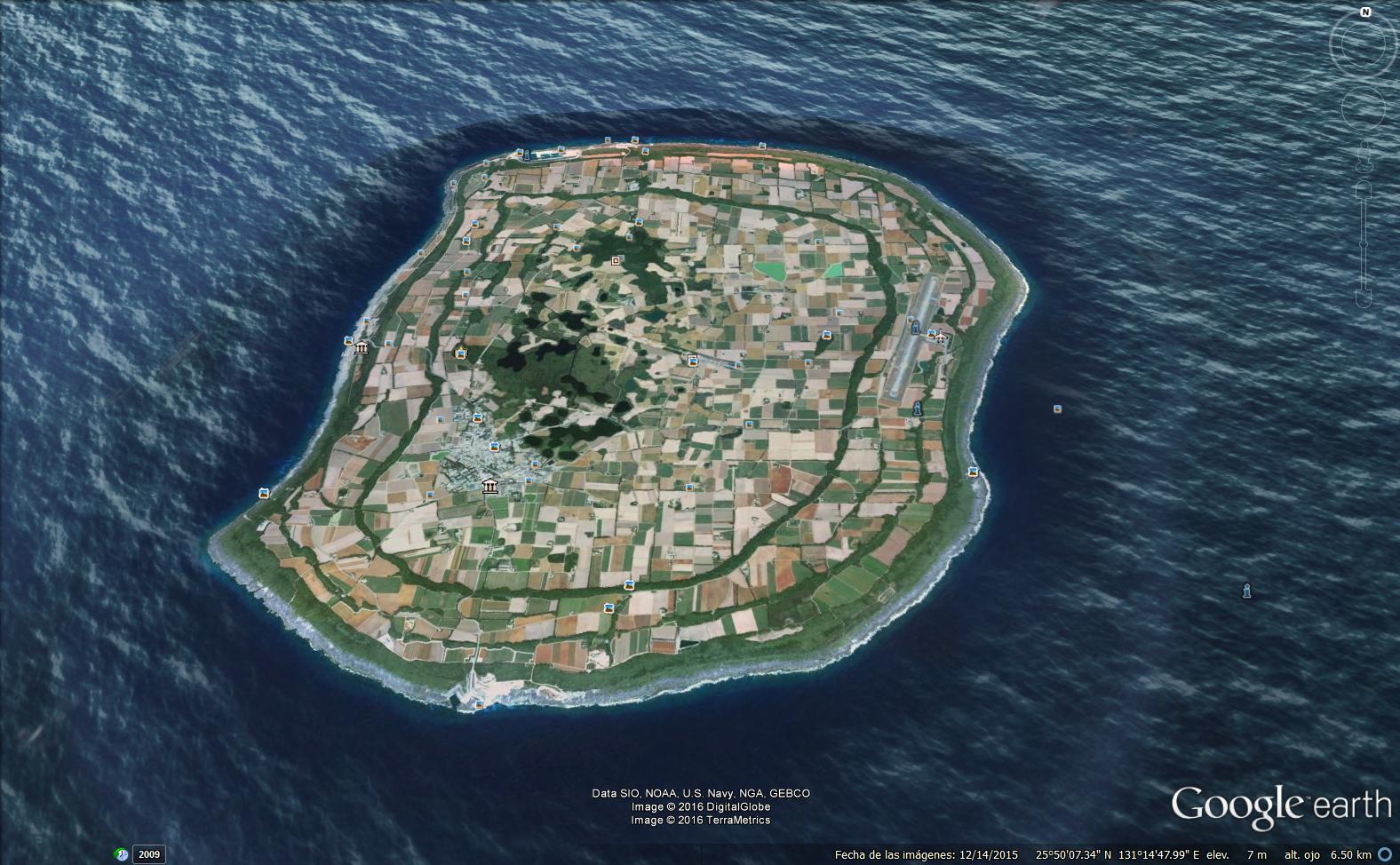 Isla de Minami Daitō 1 - Concurso de Geolocalización con Google Earth