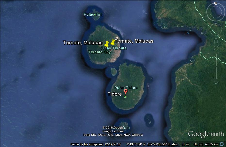 Isla de Ternate, Molucas 0 - Concurso de Geolocalización con Google Earth