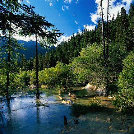 Cataratas del Valle de Jiuzhaigou, China 1