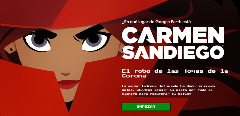 Juego busca a Carmen Sandiego con Google Earth 1
