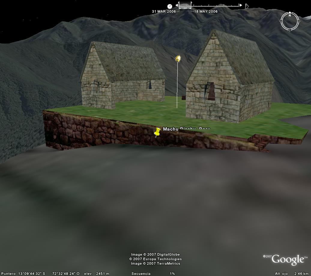 Machu Picchu, Peru - Edificios conocidos en 3D