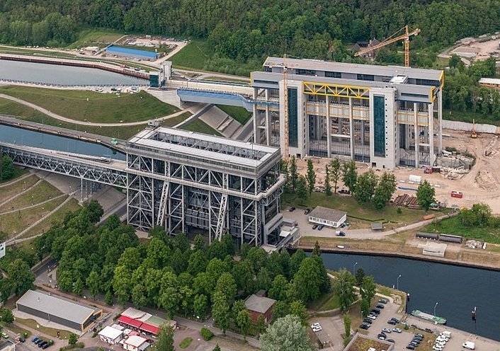 Elevador de barcos Niederfinow en Brandeburgo (Alemania) 1