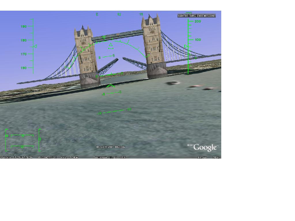 Modo Simulador de Vuelo con Google Earth 1