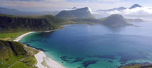 Playa de Haukland, Leknes, Lofoten, Noruega 0