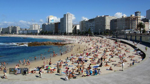 Playa de Riazor, A Coruña, Galicia 1