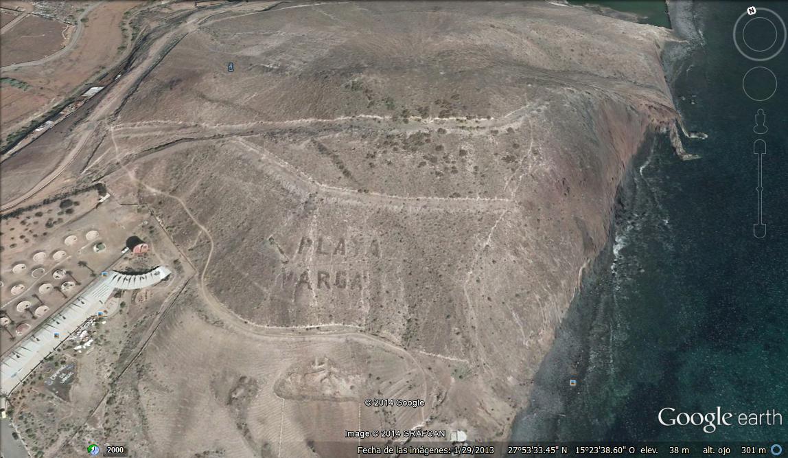 Playa Vargas y cartel de Sáhara Vencerá - Gran Canaria 0 - Sazon y Goya en el tejado - Miami 🗺️ Foro General de Google Earth