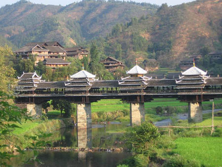 Puente Chengyang Fengshui, Sanjiang, Guangxi, China 1