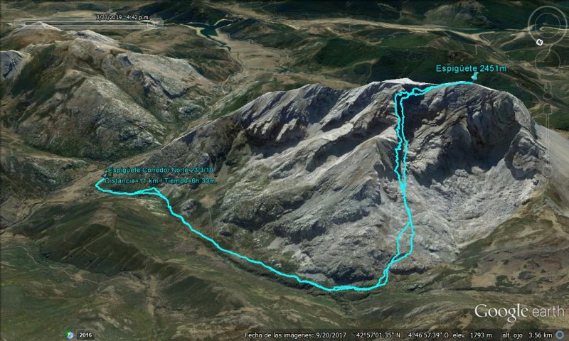 detale del recorrido - Espigüete: Corredor Norte.23/3/19 🗺️ Foro Ficheros KMZ, KML y Rutas