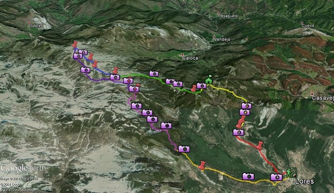 Detalle del recorrido - Ascensión a Peña Bistruey o Astruya 2001m.. 26/7/14 🗺️ Foro Ficheros KMZ, KML y Rutas