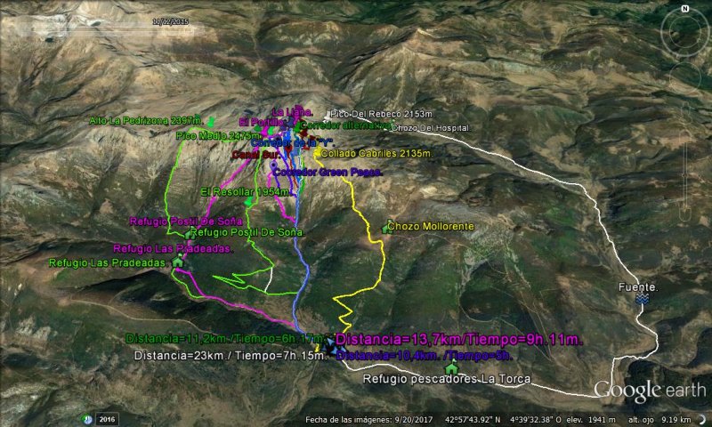 recorrido con google earth - Vueltíviris por El Curavacas. Archivo 1