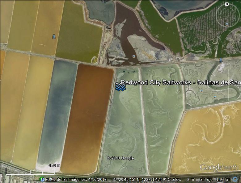 REDWOOD CITY SALTWORKS - Salinas de San Francisco 1 - Laberinto de canales - Sacramento - California 🗺️ Foro General de Google Earth