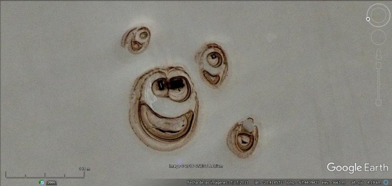 Sonrisas en el desierto vistas  con Google Earth 0