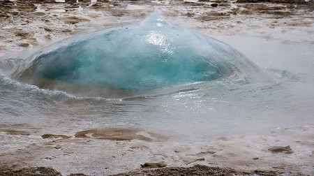 Géiser Strokkur, Geysir, Suðurland, Islandia 0