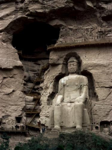 Gruta del templo Bingling en Gansu de China 0