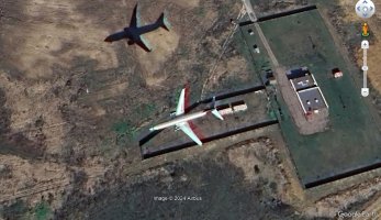 Avión Aterrizando en Moscú, Rusia