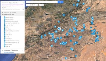 Mapa Turístico de Marruecos: Atlas-Desierto