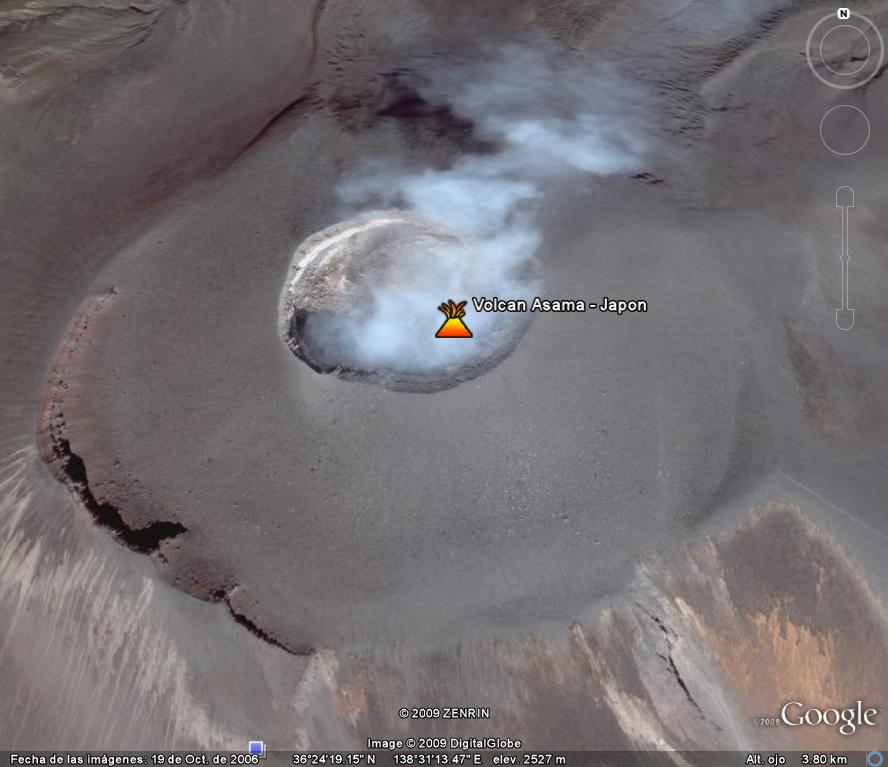 Erupcion del Volcan Asama