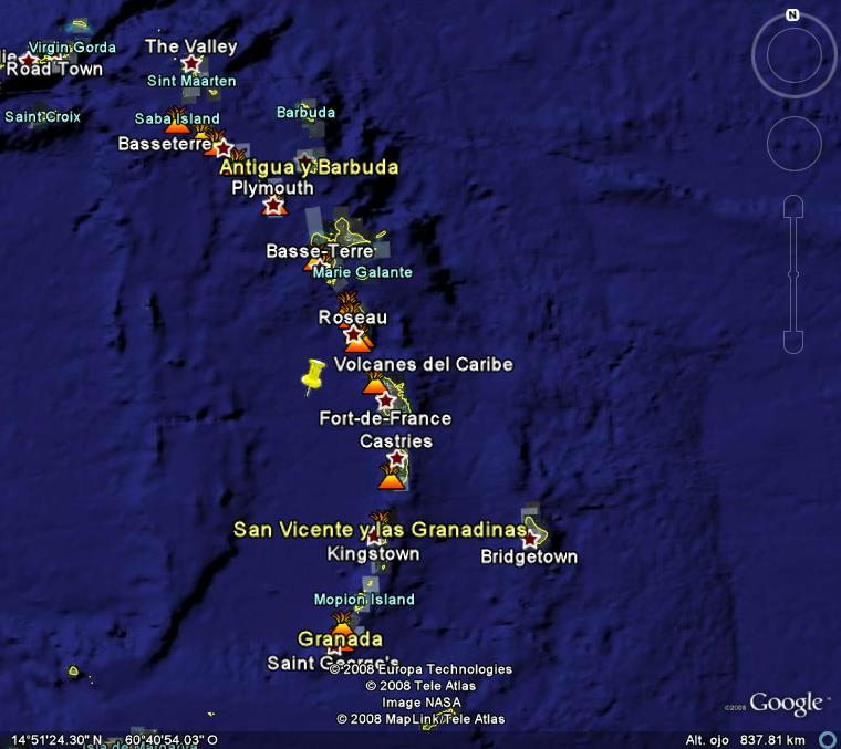 Volcanes del Caribe