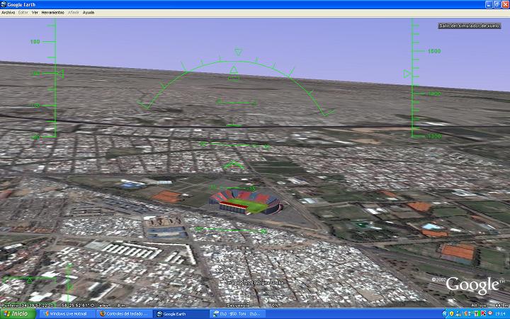 Modo Simulador de Vuelo con Google Earth